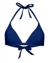 The navy triangle bikini top