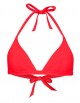 The red triangle bikini top