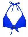 The blue triangle bikini top